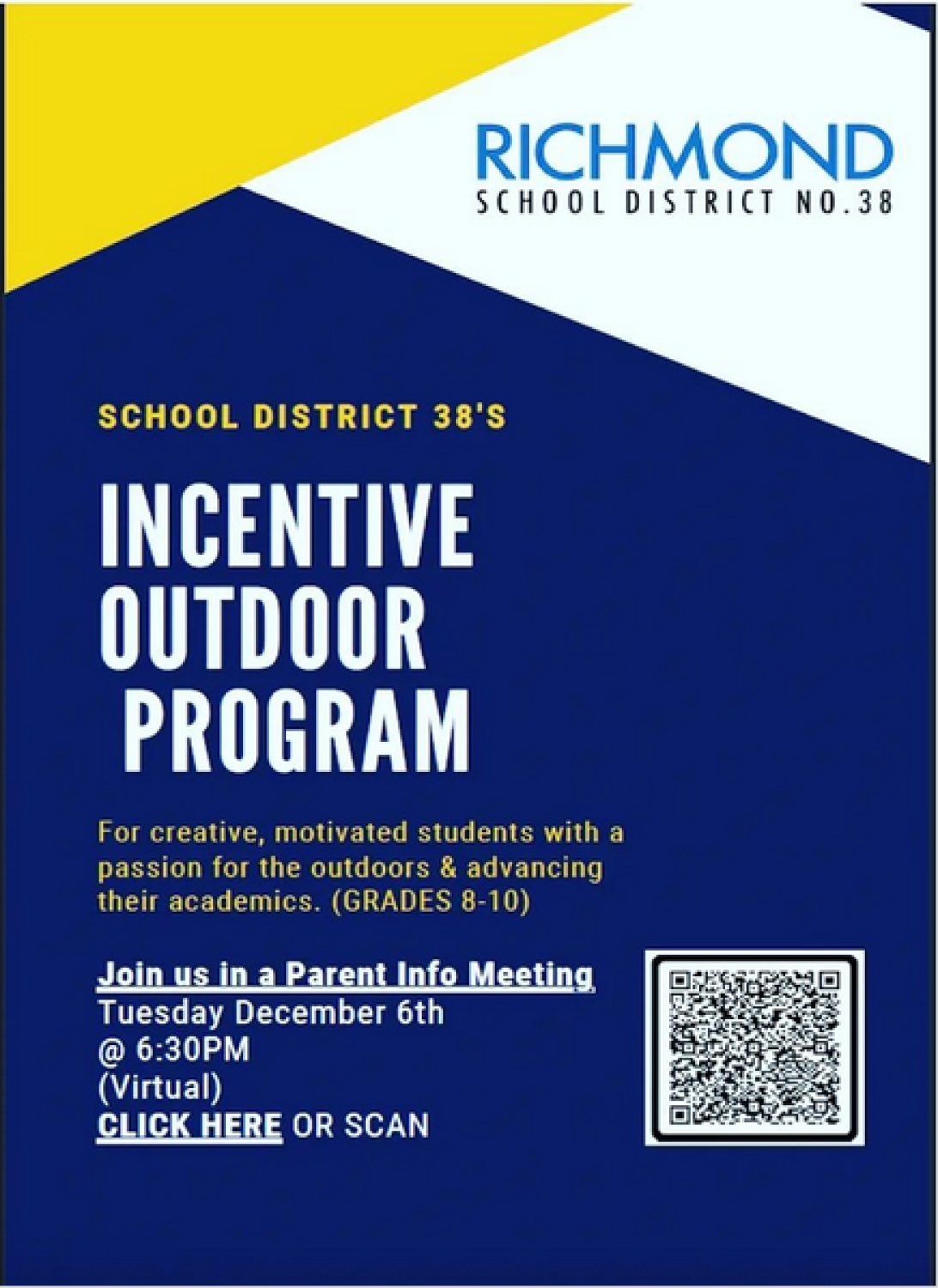 Incentive Outdoor Program A.R. MacNeill Secondary School